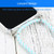 For iPhone 13 mini Four-corner Shockproof Transparent TPU Protective Case with Lanyard (Mint Green White)