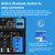 F4 Home 4-channel Bluetooth USB Reverb Mixer, EU Plug (Black)