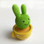 10 PCS Cute Shaking Head Spring Car Decoration Cake Baking Mini Potted Resin Decoration, Specification: Rabbit