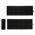 2 PCS 48  Holesk Pure Black Handmade Canvas Roll Pen Bag Large Capacity Boy And Girl Sketch Color Pencil Curtain