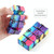 3 PCS Unlimited Magics Cube Colorful UV Printing Pocket Magic Cube Variety Folding Fingertip Magic Cube Decompression Toy(NO.168-8-36 Color Flower Pattern)