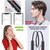 960 Neckband Magnetic Stereo Headphone with LED Display Support TF Card(Black)