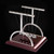 2 PCS Newton Pendulum Hits Ball Physics Education Model Home Office Decoration Ornaments,Style: N0232 Medium T Type