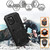 For iPhone 13 Pro Max R-JUST Shockproof Waterproof Dust-proof Metal + Silicone Protective Case with Holder (Black)