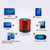 WS-887 Bluetooth Speaker with Lanyard, Support Hands-free Call & FM & U Disk & TF Card & AUX(Red)