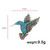2 PCS Inlaid Bee Bird Brooch Personality Clothing Pins Scarf Buckle(Blue)