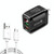 F002C QC3.0 USB + USB 2.0 LED Digital Display Fast Charger with USB to Micro USB Data Cable, US Plug(Black)