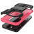 For iPhone 13 Pro Max Tire Texture Shockproof TPU+PC Protective Case with Holder (Pink)