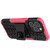 For iPhone 13 Pro Max Tire Texture Shockproof TPU+PC Protective Case with Holder (Pink)