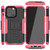 For iPhone 13 Pro Max Tire Texture Shockproof TPU+PC Protective Case with Holder (Pink)