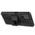 For Samsung Galaxy A22 4G Tire Texture Shockproof TPU+PC Protective Case with Holder(Black)