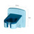 3 PCS Bathroom Hair Dryer Storage Rack Wall-Mounted Shelf(Light Blue)