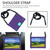 For Lenovo Tab M10 TB-X505X/F Honeycomb Design EVA + PC Material Four Corner Anti Falling Flat Protective Shell with Strap(Purple+Aqua)