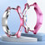 For Samsung Galaxy Watch4 Classic 42mm Electroplating Hollow Half-pack TPU Protective Case(Rose Pink)