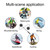 T4 Motorcycle Helmet Bluetooth Headsets BT 5.0 Stereo Automatically Connect to Support SIRI