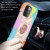For iPhone 13 Pro Max Shockproof Silicone + PC Protective Case with Dual-Ring Holder (Colorful Rose Gold)