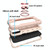 For iPhone 13 Pro Max Shockproof Silicone + PC Protective Case with Dual-Ring Holder (Rose Gold)