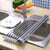 Folding Water Filters Kitchen Rack Sink Bowl Chopsticks Filters, Style: Silicone Round 42x35cm