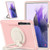 For Samsung Galaxy Tab S8+ / Tab S8 Plus /  Tab S7 FE / Tab S7+/S7 FE 12.4 inch T970 Shockproof TPU + PC Protective Case with 360 Degree Rotation Foldable Handle Grip Holder & Pen Slot(Cherry Blossoms Pink)