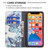 For iPhone 13 Pro Max Colored Drawing Pattern Invisible Magnetic Horizontal Flip PU Leather Case with Holder & Card Slots & Wallet (Blue Leaves)