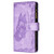 For iPhone 13 Pro Flying Butterfly Embossing Pattern Zipper Horizontal Flip Leather Case with Holder & Card Slots & Wallet (Purple)