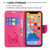 For iPhone 13 Pro Max Embossing Two Butterflies Pattern Horizontal Flip PU Leather Case with Holder & Card Slot & Wallet & Lanyard (Rose Red)