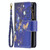 For iPhone 13 Pro Max Colored Drawing Pattern Zipper Horizontal Flip Leather Case with Holder & Card Slots & Wallet (Purple Butterfly)