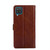 For Samsung Galaxy A12 Zipper Bag PU + TPU Horizontal Flip Leather Case with Holder & Card Slot & Wallet & Lanyard(Brown)