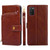 For Samsung Galaxy A02s EU Version Zipper Bag PU + TPU Horizontal Flip Leather Case with Holder & Card Slot & Wallet & Lanyard(Brown)