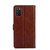 For Samsung Galaxy A02s EU Version Zipper Bag PU + TPU Horizontal Flip Leather Case with Holder & Card Slot & Wallet & Lanyard(Brown)