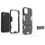 For iPhone 13 PC + TPU Shockproof Protective Case with Invisible Holder(Black)
