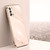For OPPO Reno4 XINLI Straight 6D Plating Gold Edge TPU Shockproof Case(Pink)