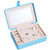 MSY789-12 Portable PU Simple Earrings Rings Multi-Function Jewelry Storage Box(Sky Blue)