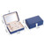 MSY789-12 Portable PU Simple Earrings Rings Multi-Function Jewelry Storage Box(Sky Blue)
