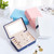 MSY789-12 Portable PU Simple Earrings Rings Multi-Function Jewelry Storage Box(Sky Blue)