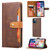 For iPhone 13 Pro Calf Texture Double Fold Clasp Horizontal Flip Leather Case with Photo Frame & Holder & Card Slots & Wallet (Brown)