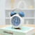 Bedroom Desktop Metal Digital Mechanical Alarm Clock Living Room Silent Clock With Night Light(Blue)