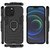 For iPhone 13 Pro Max Shockproof PC + TPU Protective Case with Magnetic Ring Holder (Black)