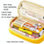Angoo Cotton And Linen Large Capacity Pencil Stationery Bag(602 Turmeric / Beige)