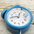 2 PCS 3 Inch Metal Bell Alarm Clock With Night Light Student Bedside Fashion Clock(Green)