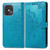 For iPhone 13 Pro Max Mandala Flower Embossed Horizontal Flip Leather Case with Holder & Three Card Slots & Wallet & Lanyard  (Blue)