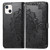 For iPhone 13 Mandala Flower Embossed Horizontal Flip Leather Case with Holder & Three Card Slots & Wallet & Lanyard (Black)