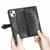 For iPhone 13 Mandala Flower Embossed Horizontal Flip Leather Case with Holder & Three Card Slots & Wallet & Lanyard (Black)