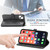 For iPhone 13 Mandala Flower Embossed Horizontal Flip Leather Case with Holder & Three Card Slots & Wallet & Lanyard (Black)
