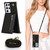 For Samsung Galaxy S21 Ultra 5G Cross-body Zipper Square TPU+PU Back Cover Case with Holder & Card Slots & Wallet & Strap(Black)