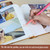4R 6 Inch 200 Sheets Cloth Photo Album Baby Growth Memorial Album Interstitial Album(Black-brown)
