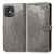 For iPhone 13 Pro Mandala Flower Embossed Horizontal Flip Leather Case with Holder & Three Card Slots & Wallet & Lanyard  (Grey)