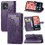 For iPhone 13 Pro Mandala Flower Embossed Horizontal Flip Leather Case with Holder & Three Card Slots & Wallet & Lanyard  (Purple)
