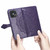 For iPhone 13 Pro Mandala Flower Embossed Horizontal Flip Leather Case with Holder & Three Card Slots & Wallet & Lanyard  (Purple)