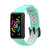 For Huawei Band 6 / Honor Band 6 Universal Two-color Breathable Silicone Watch Band(Green White)